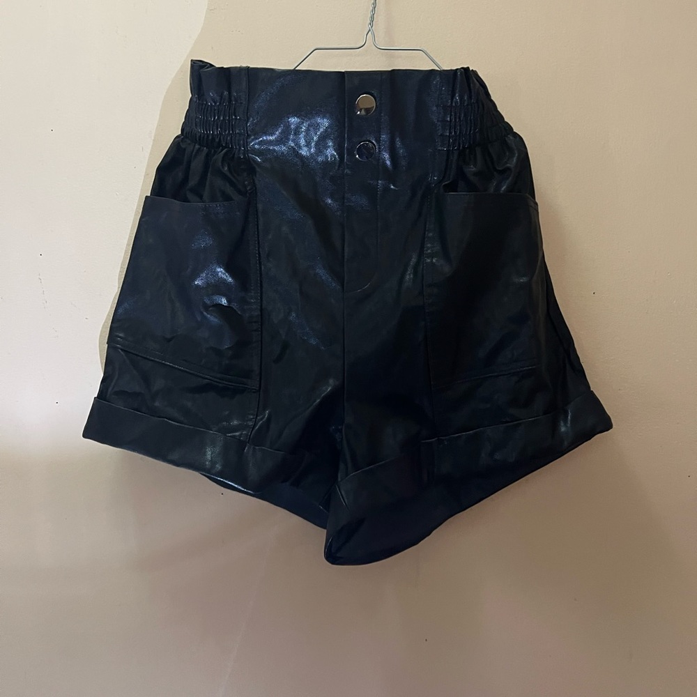 Blashe black Faux leather shorts size small